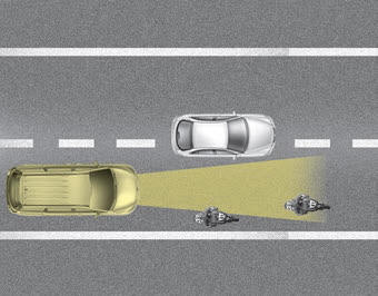 Kia Carnival: Limitations of the system. Some vehicles ahead in your lane cannot be recognized by the sensor as follows: