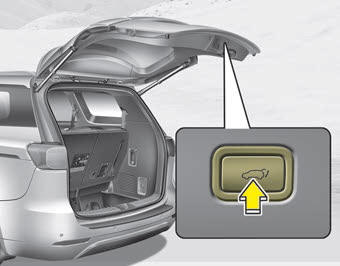 Kia Carnival: Power tailgate opening height user setting. The driver may set the height of a fully opened tailgate by following the below