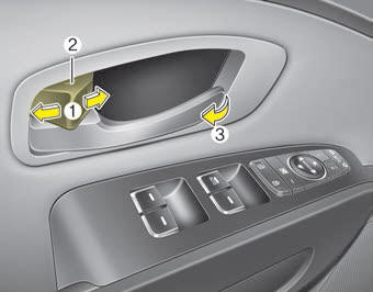 Kia Carnival: Operating door locks from inside the vehicle. 