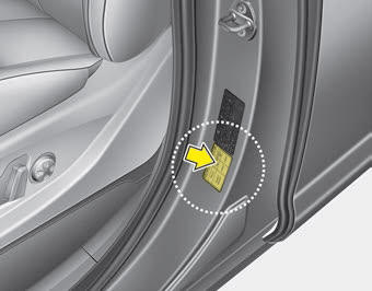 Kia Carnival: Recommended cold tire inflation pressures. All specifications (sizes and pressures) can be found on a label attached to